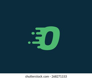 Abstract letter O logo design template.  Dynamic vector unusual font. Universal fast speed fire moving water quick energy drop icon.