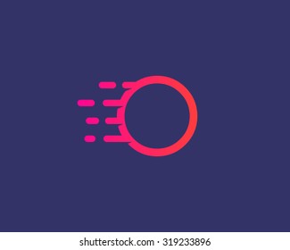 Abstract letter O logo design template.  Dynamic vector unusual line font. Universal fast speed fire moving water quick energy drop icon symbol mark.