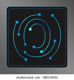 Abstract letter O  logo design template,technology,electronics,digital,dot connection cross vector logo icon logotype