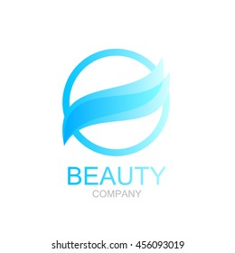 Abstract letter O logo design template with beauty spa salons yoga
