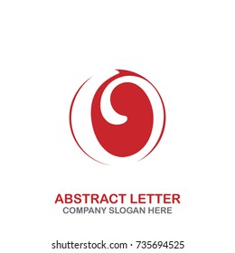 Abstract letter O logo, simple icon design isolated on white background. Vector illustration