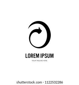 Abstract letter O logo vector design. Curve concept template.