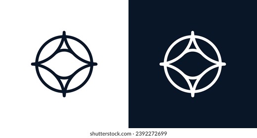 Abstrakter Buchstabe O Logo-Vektorgrafik