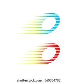 Abstract letter O logo,fast speed fire moving,quick energy sign for your Corporate identity