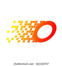 Abstract letter O logo,fast speed, moving,delivery,Digital for your Corporate identity