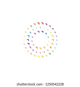 Abstract Letter O logotype with Circle Arrow symbol, Fast Speed Moving sign, Digital and Technology icon for your Business Corporate identity logo