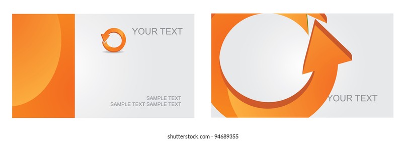 Abstract Letter O Symbol Icon Business Card Set EPS 8 vector, grouped for easy editing. No open shapes or paths.
