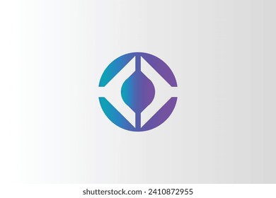 Abstract letter O tech logo vector icon illustration.
