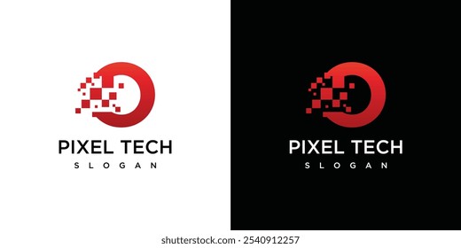 Plantilla Abstractas del diseño del logotipo de la tecnología de la letra O.	