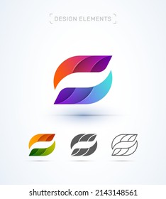Letra abstracta plantilla de logotipo vectorial O. Icono creativo de la aplicación, inicio de sesión de la empresa en estilos de línea planos, 3d. El origami retorcido.