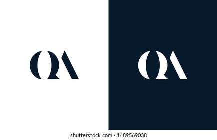 Abstract letter OA logo. This logo icon incorporate with abstract shape in the creative way.