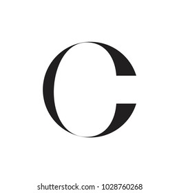 abstract letter oc symbol logo vector