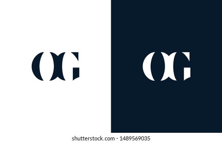 Abstract letter OG logo. This logo icon incorporate with abstract shape in the creative way.