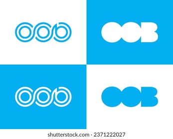 Abstract letter oob logo icon set