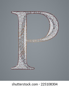 Abstract letter P. 