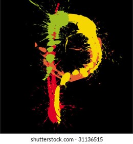 abstract letter P