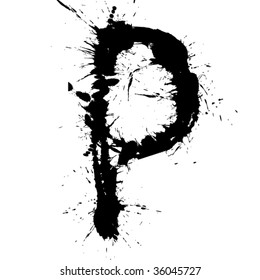 Abstract letter P