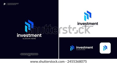 Abstract letter P arrow logo design inspiration.