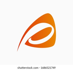Abstract letter P design vector illustration. 