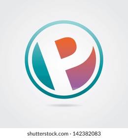 Abstract Letter P Icon