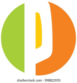 Abstract letter P icon