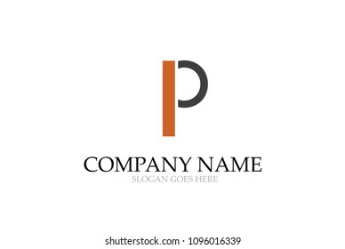 Abstract Letter P Logo Design Vector.