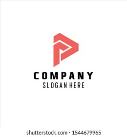Abstract letter P logo design. Creative,Premium Minimal emblem design template. Graphic Alphabet Symbol for Corporate Business Identity. Initial P vector element