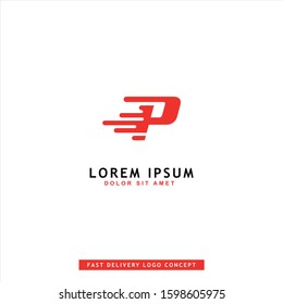 Abstract letter P logo design template isolated on white background. Universal fast speed fire moving water quick energy drop icon.