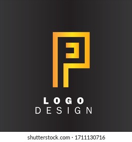 abstract letter p logo design. logotype design
