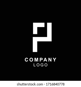 abstract letter p logo design. logotype design