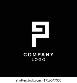 abstract letter p logo design. logotype design