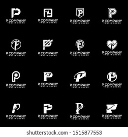 Abstract Letter P Logo Template Vector. Alphabet Logo Concept