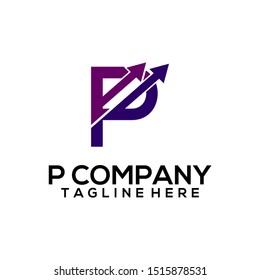 Abstract Letter P Logo Template Vector. Alphabet Logo Concept