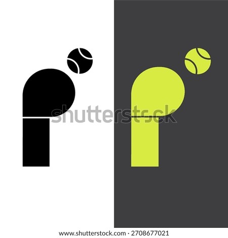 Abstract letter P padel logo combining dynamic shapes and racket-inspired elements, featuring bold lines and sporty geometry, ideal for athletic branding, team identity, and vector sports graphics