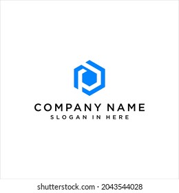 abstract letter P PD logo design vector