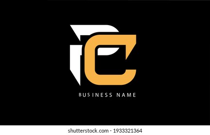 Abstract Letter PC CP Vector Logo Design Template
