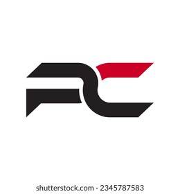 concepto de diseño de logotipo de PC con letra abstracta aislado en fondo blanco.