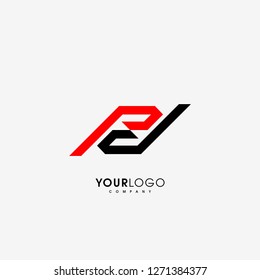 Abstract letter PD logo design template. Line creative sign. Universal vector icon. - Vector