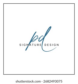 Abstract Letter PD Logo - Initial Monogram Template for Alphabet P and D