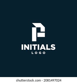 Iniciales Logo de PF vector simple logotipo de diseño de monograma