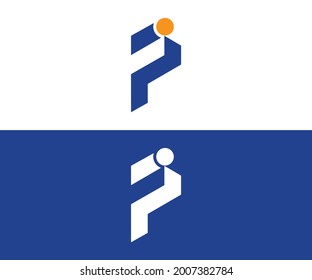 Diseño del logotipo PI de letras abstractas