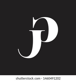 abstract letter pj linked logo vector