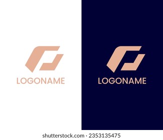 Abstract letter pl monogram logo design template