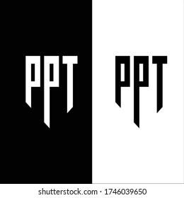 abstract letter ppt logo design. initials ppt logo