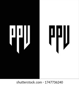 abstract letter ppu logo design. initials ppu logo