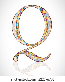 Abstract letter Q. 