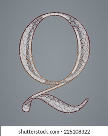 Abstract letter Q. 
