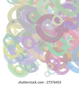 Abstract letter Q