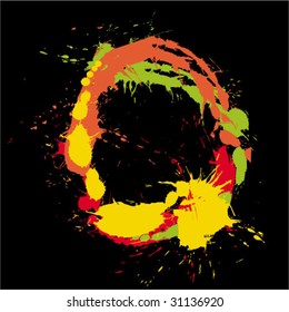 Abstract letter Q