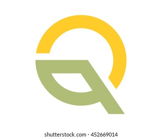 abstract letter Q alphabet typography typeset font image vector icon symbol